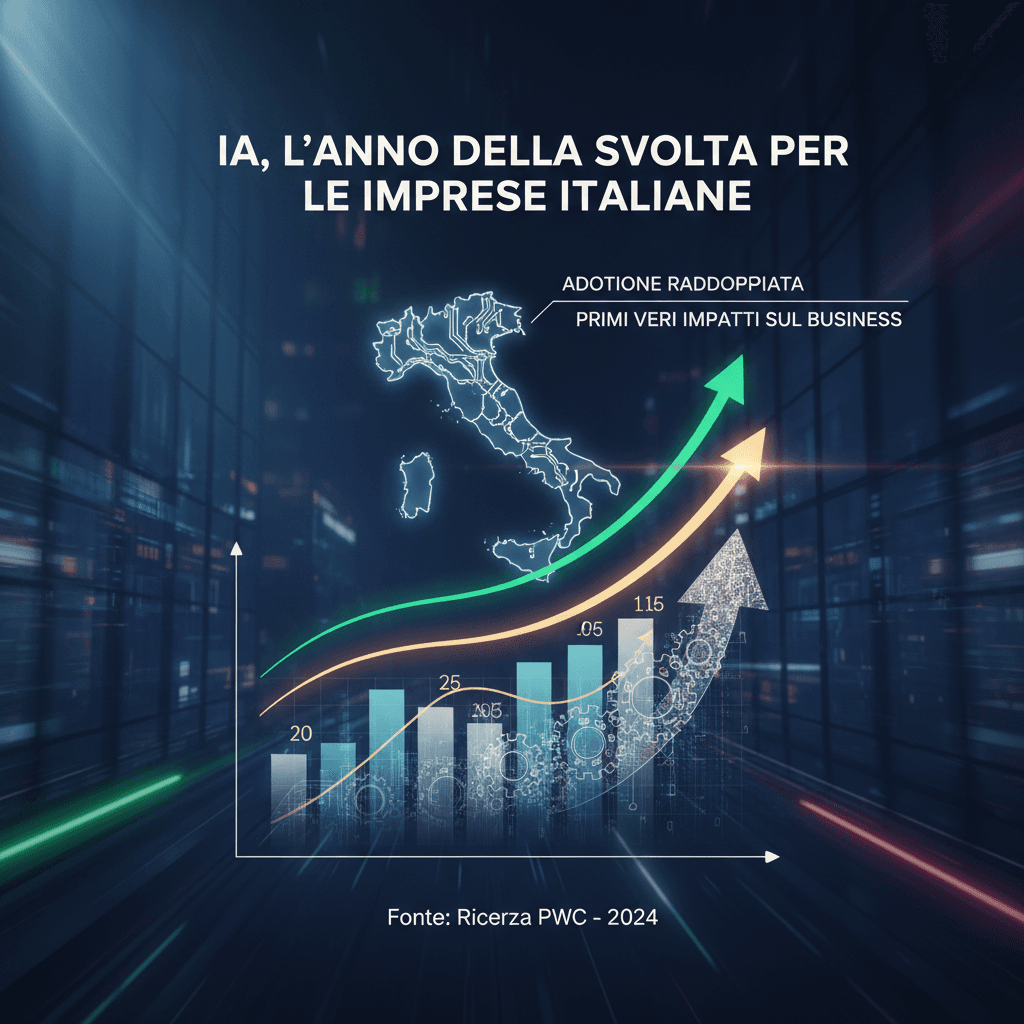 IA, l’anno della svolta per le imprese italiane: adozione raddoppiata e primi veri impatti sul business