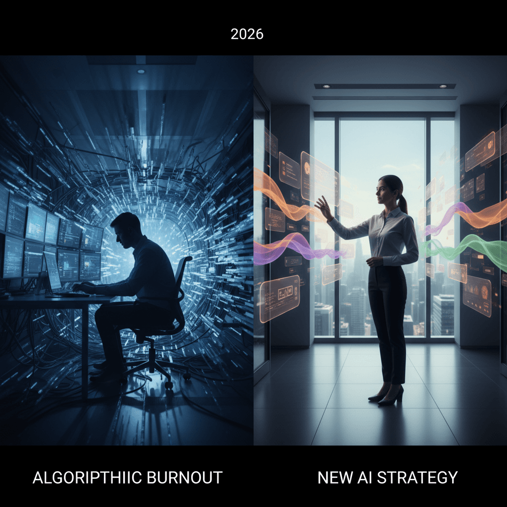 Social media, burnout algoritmico e nuova strategia AI: come cambiano marketing e piattaforme nel 2026